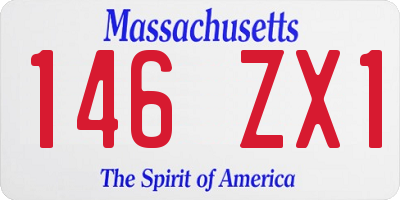 MA license plate 146ZX1