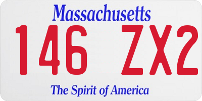MA license plate 146ZX2