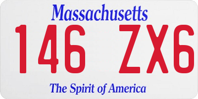 MA license plate 146ZX6