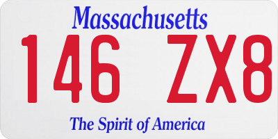 MA license plate 146ZX8