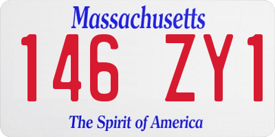 MA license plate 146ZY1
