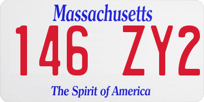 MA license plate 146ZY2