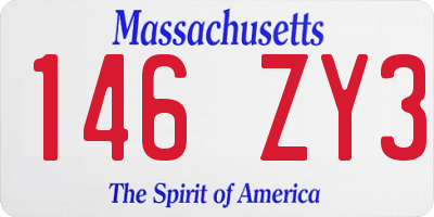 MA license plate 146ZY3