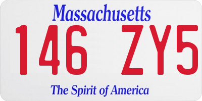 MA license plate 146ZY5