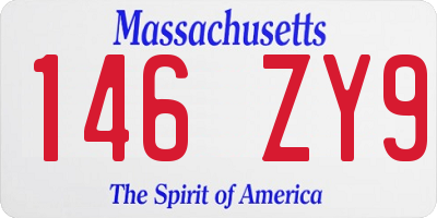 MA license plate 146ZY9