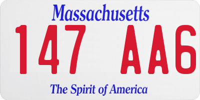 MA license plate 147AA6