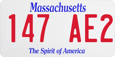 MA license plate 147AE2