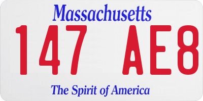 MA license plate 147AE8