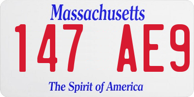 MA license plate 147AE9