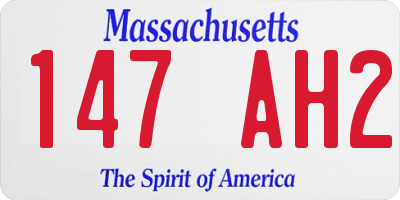 MA license plate 147AH2