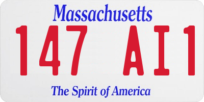 MA license plate 147AI1
