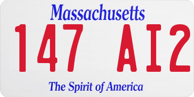 MA license plate 147AI2