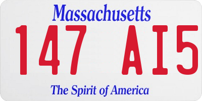 MA license plate 147AI5