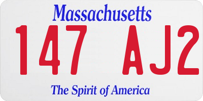 MA license plate 147AJ2