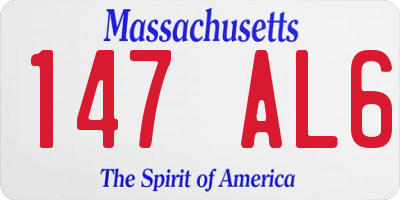 MA license plate 147AL6