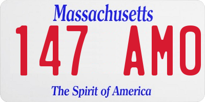 MA license plate 147AM0