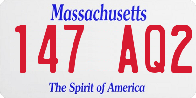 MA license plate 147AQ2