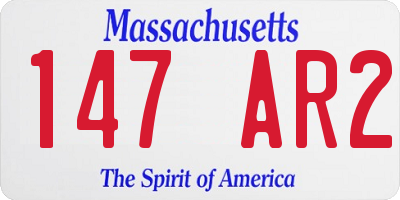 MA license plate 147AR2