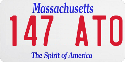 MA license plate 147AT0