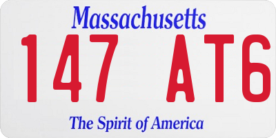 MA license plate 147AT6