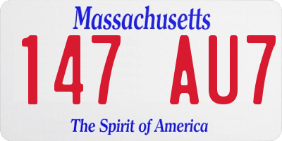 MA license plate 147AU7