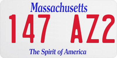 MA license plate 147AZ2
