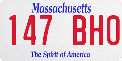 MA license plate 147BH0