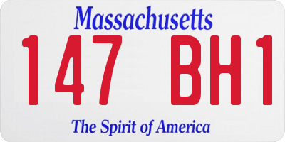 MA license plate 147BH1