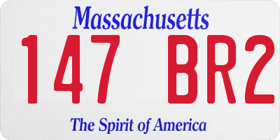 MA license plate 147BR2