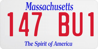 MA license plate 147BU1