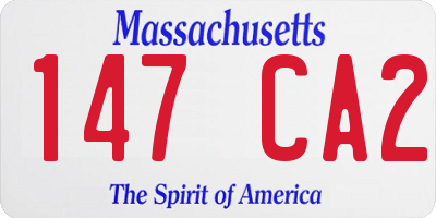 MA license plate 147CA2