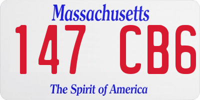 MA license plate 147CB6