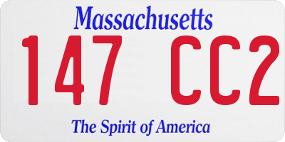 MA license plate 147CC2