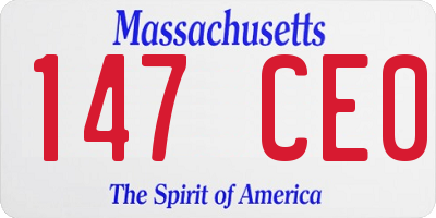 MA license plate 147CE0