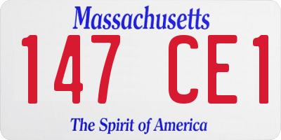 MA license plate 147CE1