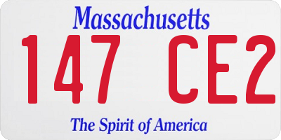 MA license plate 147CE2