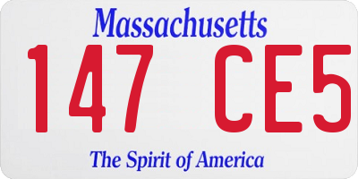 MA license plate 147CE5