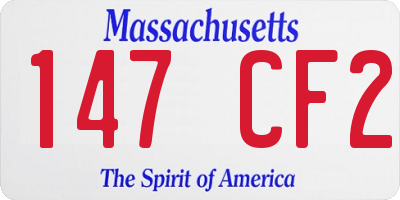 MA license plate 147CF2