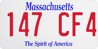 MA license plate 147CF4