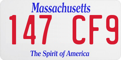 MA license plate 147CF9