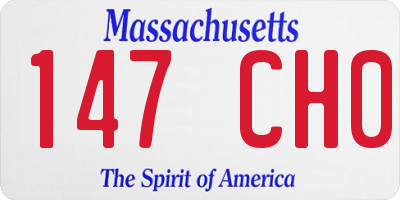 MA license plate 147CH0