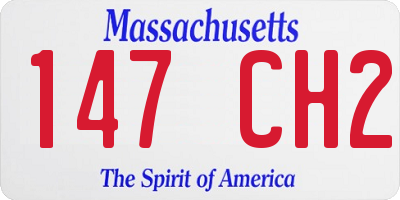MA license plate 147CH2