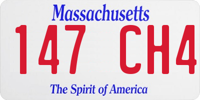 MA license plate 147CH4