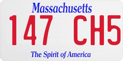 MA license plate 147CH5
