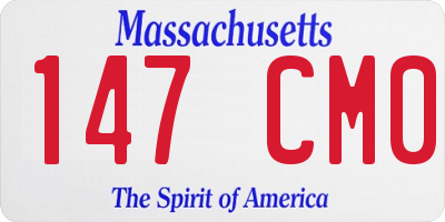 MA license plate 147CM0