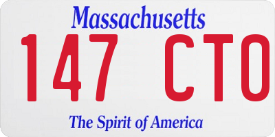 MA license plate 147CT0