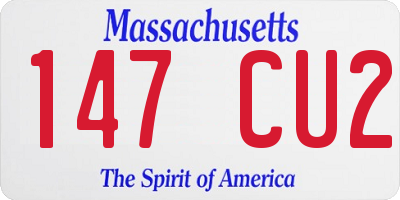 MA license plate 147CU2