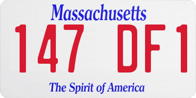 MA license plate 147DF1