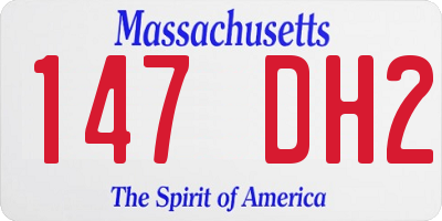 MA license plate 147DH2