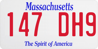 MA license plate 147DH9